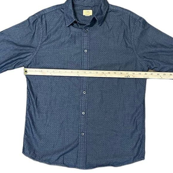 Tre Vero III Men's Long-sleeved Button-up Shirt Size Medium Navy Blue‎ - Picture 6 of 7